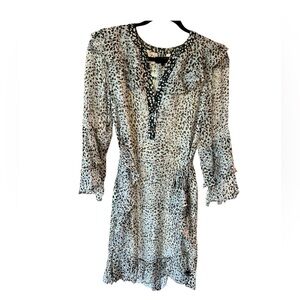 Hale Bob Animal Print Silk and Viscose Dress